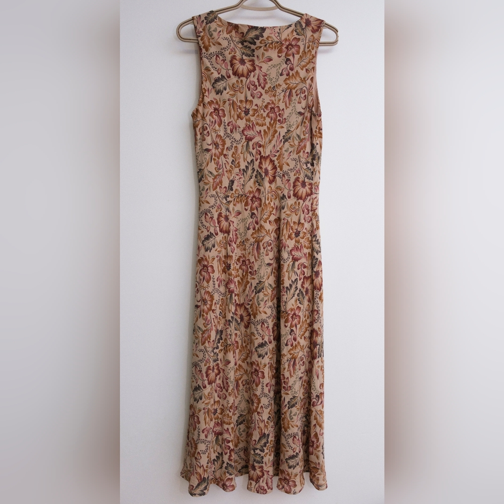Charter Club Cream Silk Midi Dress - Picture 2 of 3